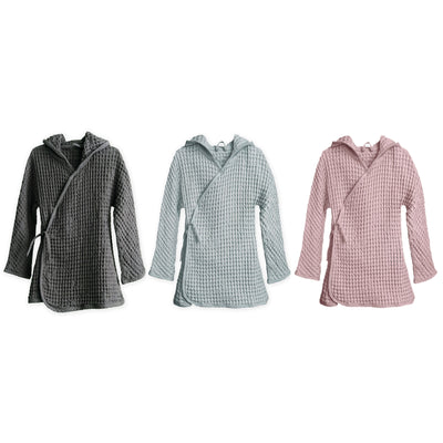 product image for big waffle junior bathrobe in multiple colors design by the organic company 7 54