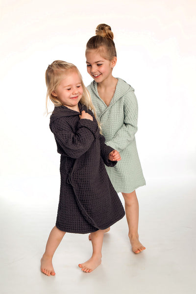 product image for big waffle junior bathrobe in multiple colors design by the organic company 13 8