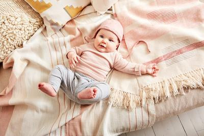 media image for Baby Pantelho Blanket in Peach & Sage by Minna 282
