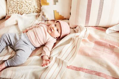 media image for Baby Pantelho Blanket in Peach & Sage by Minna 240