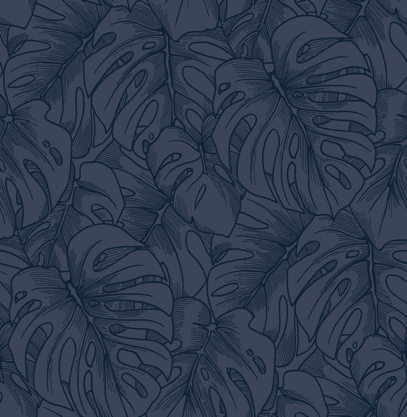 media image for Balboa Botanical Wallpaper in Indigo from the Scott Living Collection by Brewster Home Fashions 288