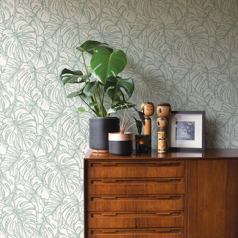 media image for Balboa Botanical Wallpaper in Olive from the Scott Living Collection by Brewster Home Fashions 264