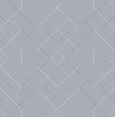 product image of Ballard Geometric Wallpaper in Pewter from the Scott Living Collection by Brewster Home Fashions 551