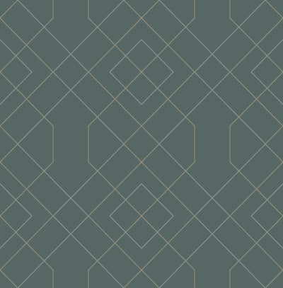 product image for Ballard Geometric Wallpaper in Teal from the Scott Living Collection by Brewster Home Fashions 36