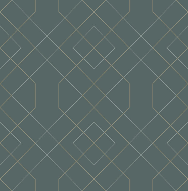 media image for Ballard Geometric Wallpaper in Teal from the Scott Living Collection by Brewster Home Fashions 229