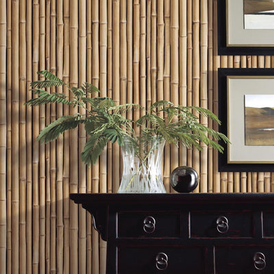 product image for bamboo peel stick wallpaper in brown by roommates for york wallcoverings 4 73