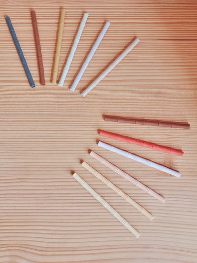product image for bamboo silicone straw pack of 6 cherry red vanilla oyoy m107200 2 70