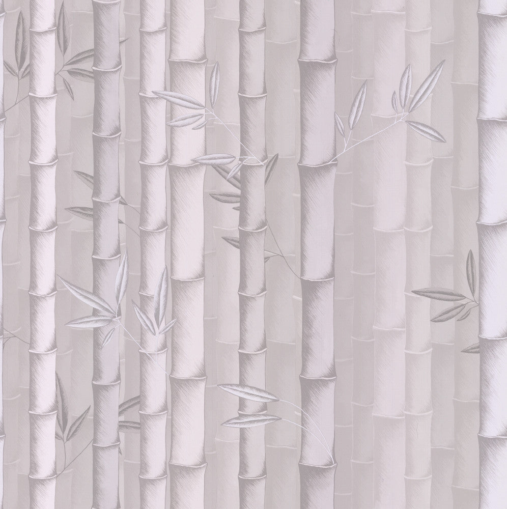 Shop Sample Bamboo Wallpaper in Silver from the Enchanted Gardens