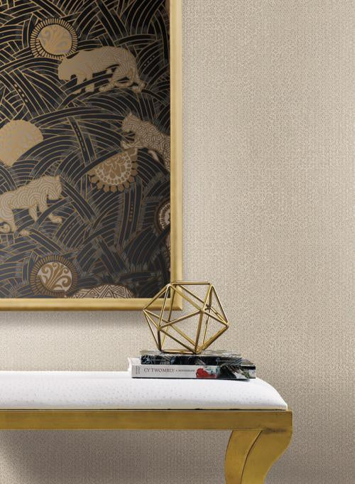 media image for Bantam Tile Wallpaper in Beige from the Tea Garden Collection by Ronald Redding for York Wallcoverings 250
