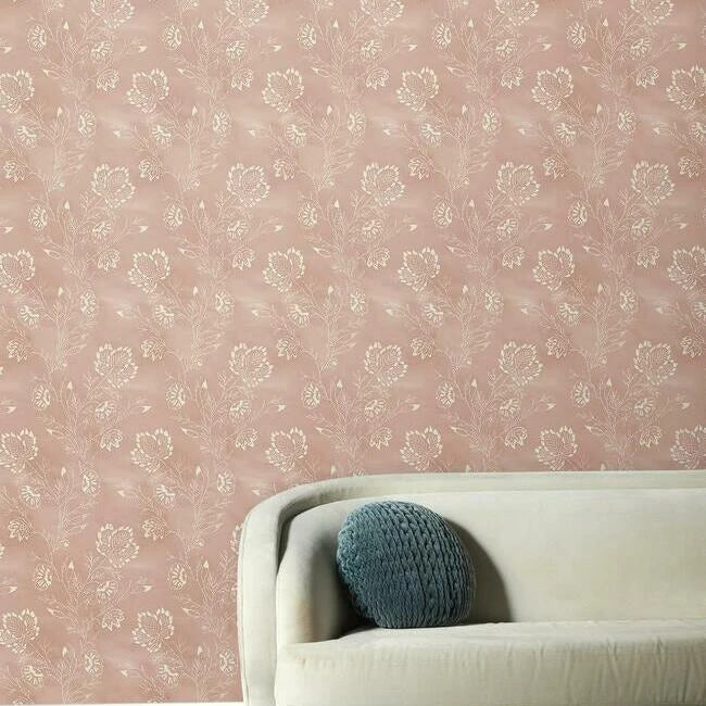 media image for Barbier Wallpaper in Light Pink by Christiane Lemieux for York Wallcoverings 211