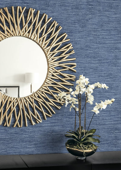 product image for Bark Texture Wallpaper in Metallic Storm Blue from the Essential Textures Collection by Seabrook Wallcoverings 16