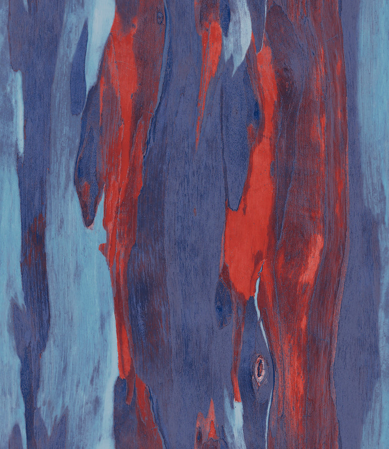 media image for Bark Wallpaper in Red and Blue from the Aerial Collection by Mayflower Wallpaper 21