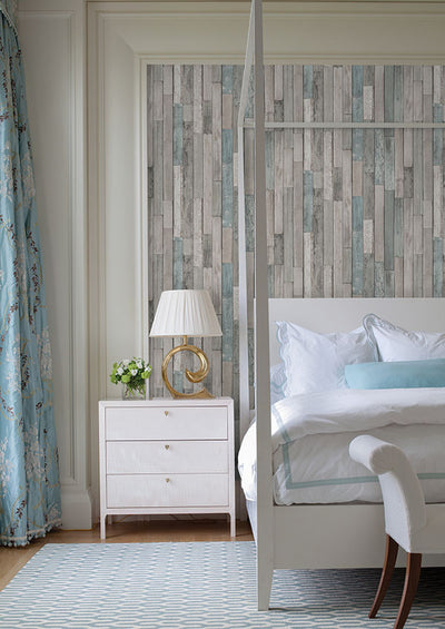 product image for Barn Board Grey Thin Plank Wallpaper from the Essentials Collection by Brewster Home Fashions 64