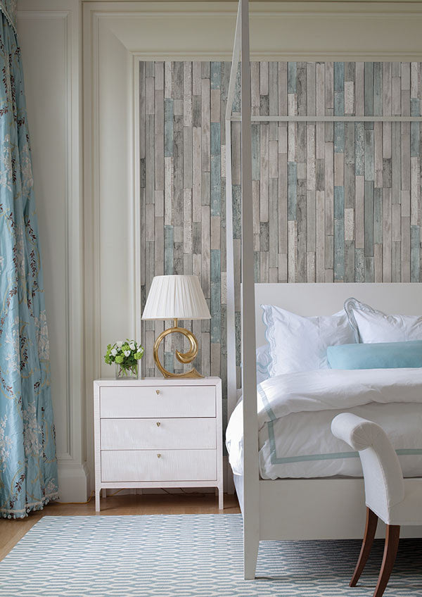 media image for Barn Board Grey Thin Plank Wallpaper from the Essentials Collection by Brewster Home Fashions 280