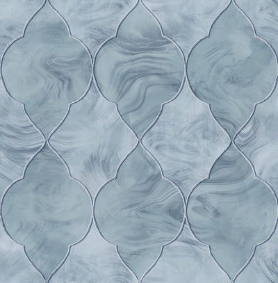 product image for Baroque Glass Wallpaper in Blue, Silver, and Grey from the Aerial Collection by Mayflower Wallpaper 82