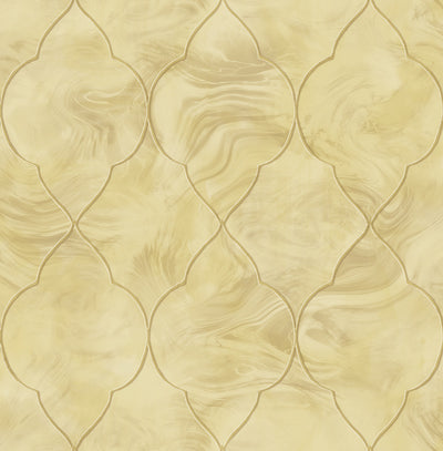 product image of Baroque Glass Wallpaper in Gold and Cream from the Aerial Collection by Mayflower Wallpaper 563