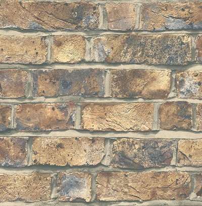 product image of Battersea Brick Wallpaper in Grey and Bronze from the Transition Collection by Mayflower 580