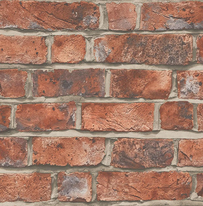 product image of Battersea Brick Wallpaper in Red and Bronze from the Transition Collection by Mayflower 596
