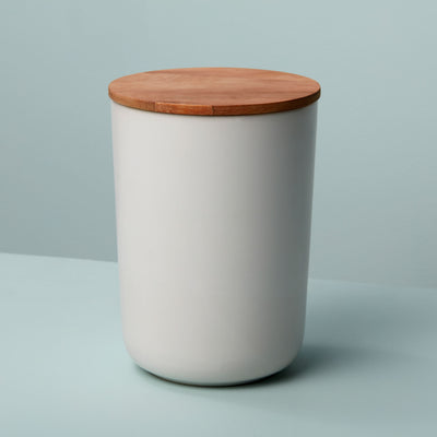 product image for stoneware container with acacia lid 2 3