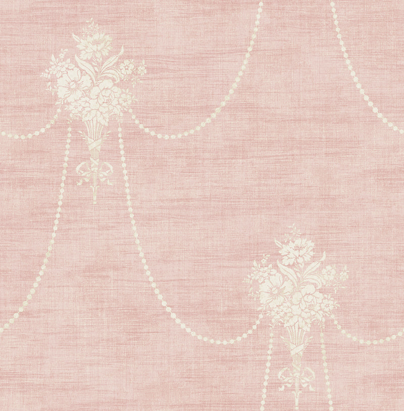 media image for beaded bouquet wallpaper in blush from the vintage home 2 collection by wallquest 1 231