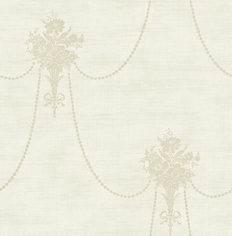 media image for Beaded Bouquet Wallpaper in Camel from the Vintage Home 2 Collection by Wallquest 213