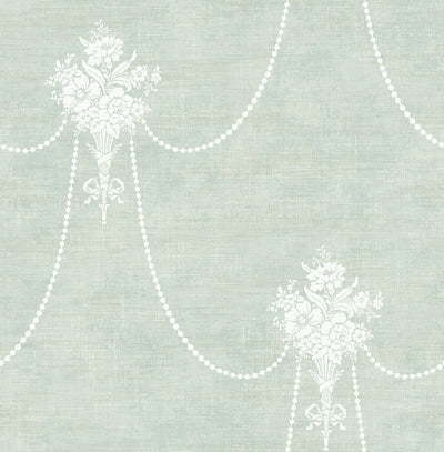 product image of Beaded Bouquet Wallpaper in Verdant from the Vintage Home 2 Collection by Wallquest 542