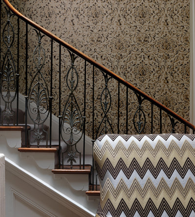 product image for Belem Wallpaper in Chocolate and Gold by Nina Campbell for Osborne & Little 9