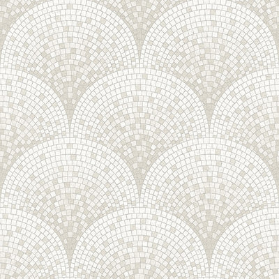 product image for Bella Textured Tile Effect Wallpaper in Silver and Ivory by BD Wall 13