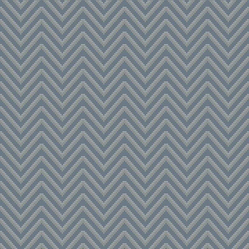 media image for Bellona Textured Chevron Wallpaper in Blue and Metallic by BD Wall 256