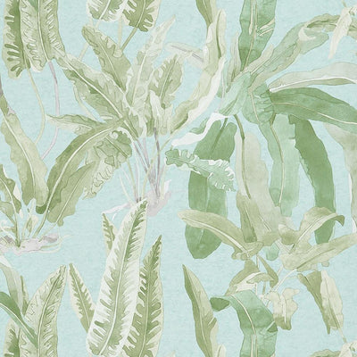 product image of Benmore Wallpaper in Green and Aqua from the Ashdown Collection by Nina Campbell for Osborne & Little 546