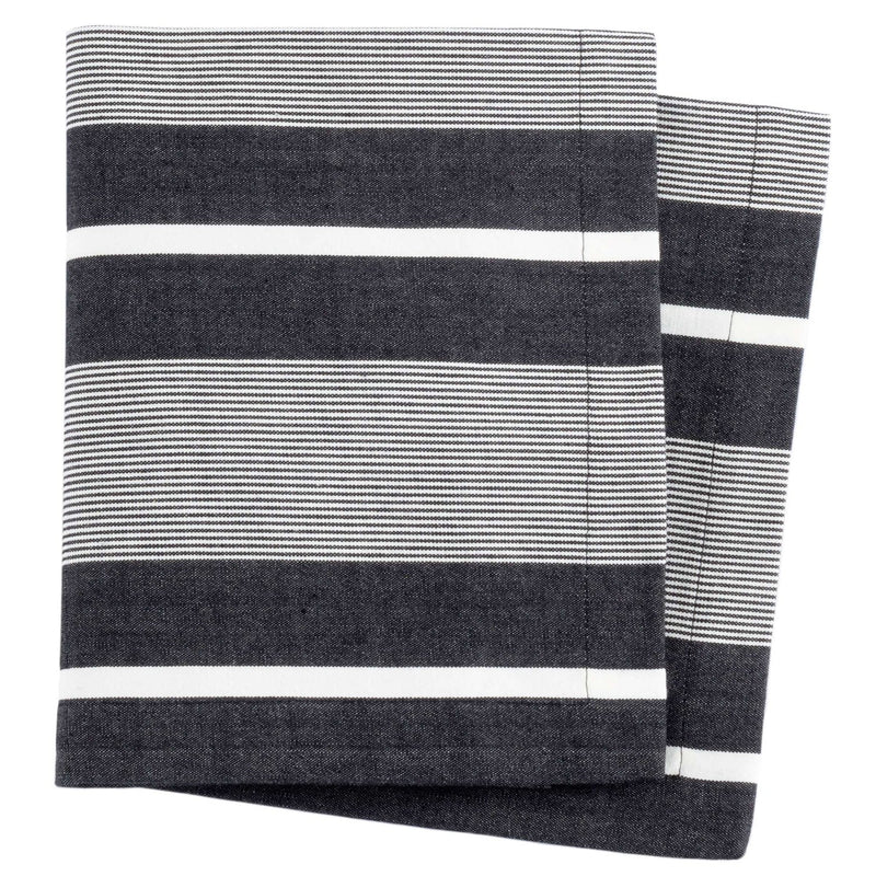 media image for berkeley stripe black napkin by annie selke fr507 np4 1 226