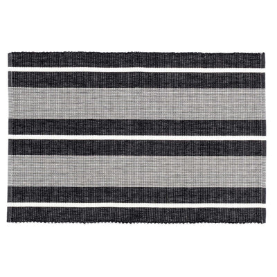 product image of berkeley stripe black placemat by annie selke fr508 p4 1 530