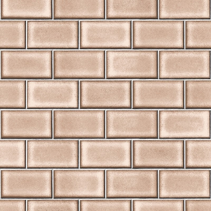 media image for Berkeley Brick Tile Wallpaper in Brown by BD Wall 280