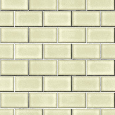 product image for Berkeley Brick Tile Wallpaper in Pale Green by BD Wall 53