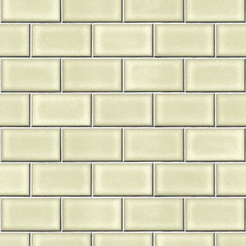 media image for Berkeley Brick Tile Wallpaper in Pale Green by BD Wall 234