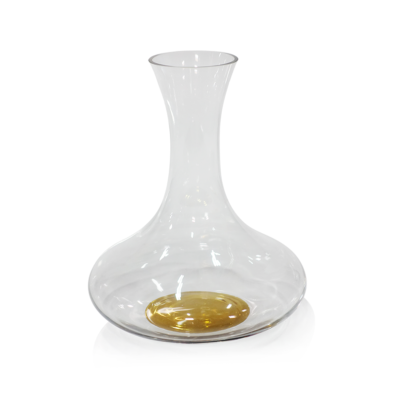 media image for Bevis Wine Glass Decanter with Gold Base 278