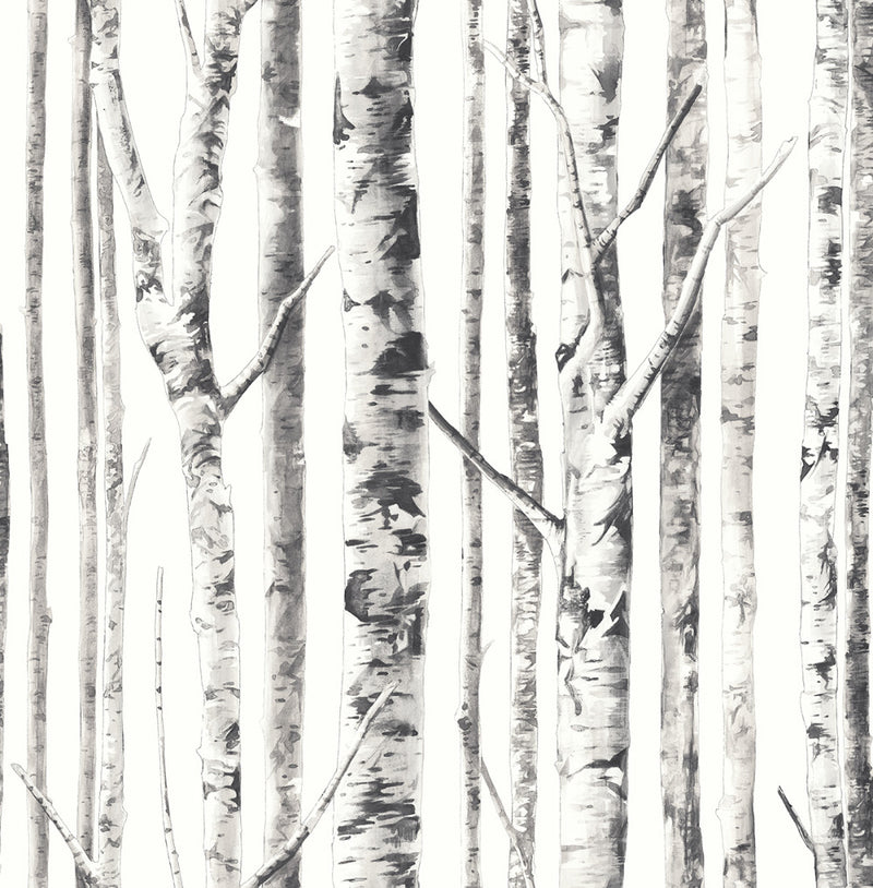 media image for Birch Wallpaper in Ivory and Grey from the Solaris Collection by Mayflower Wallpaper 225