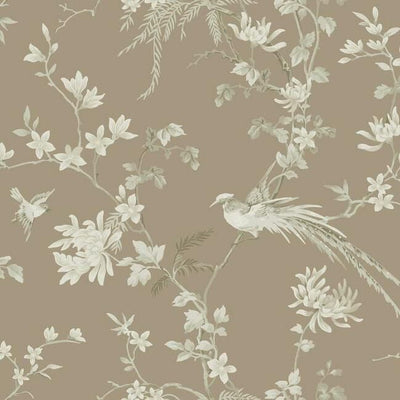 product image of Bird And Blossom Chinoserie Wallpaper in Glint from the Ronald Redding 24 Karat Collection by York Wallcoverings 561