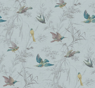 product image for Birds Of Paradise Wallpaper in Turquoise from the Sanctuary Collection by Mayflower Wallpaper 85