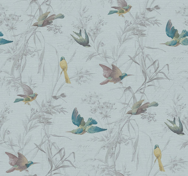 media image for Birds Of Paradise Wallpaper in Turquoise from the Sanctuary Collection by Mayflower Wallpaper 276