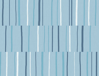 product image for Block Lines Wallpaper in Bluebird, Navy, and Glacier White from the Living With Art Collection by Seabrook Wallcoverings 49
