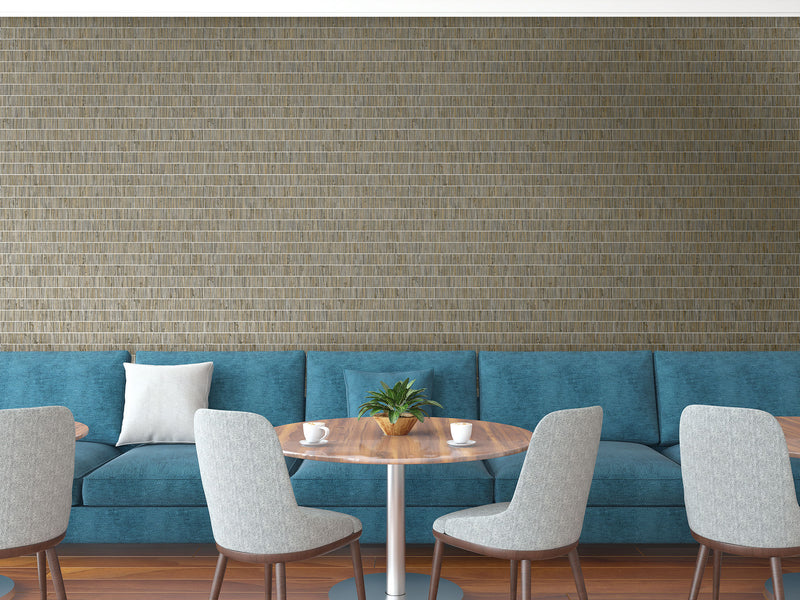 media image for Blue Grass Band Grasscloth Wallpaper in Nutmeg from the More Textures Collection by Seabrook Wallcoverings- 232