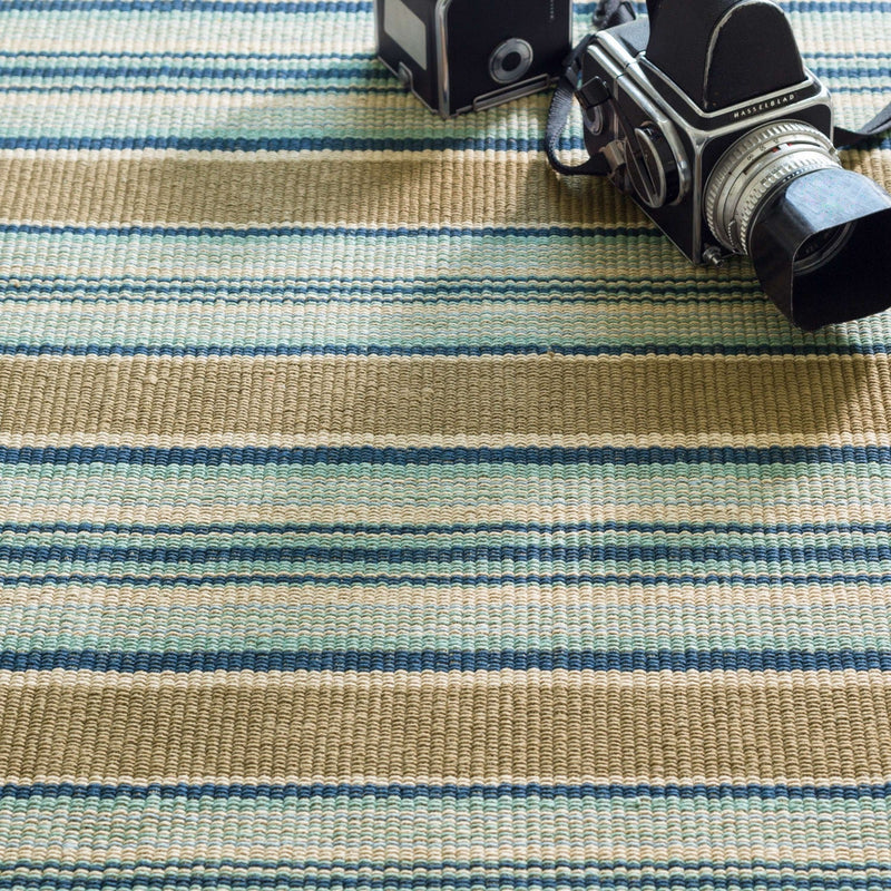 media image for blue heron stripe indoor outdoor rug by annie selke da142 1014 2 295
