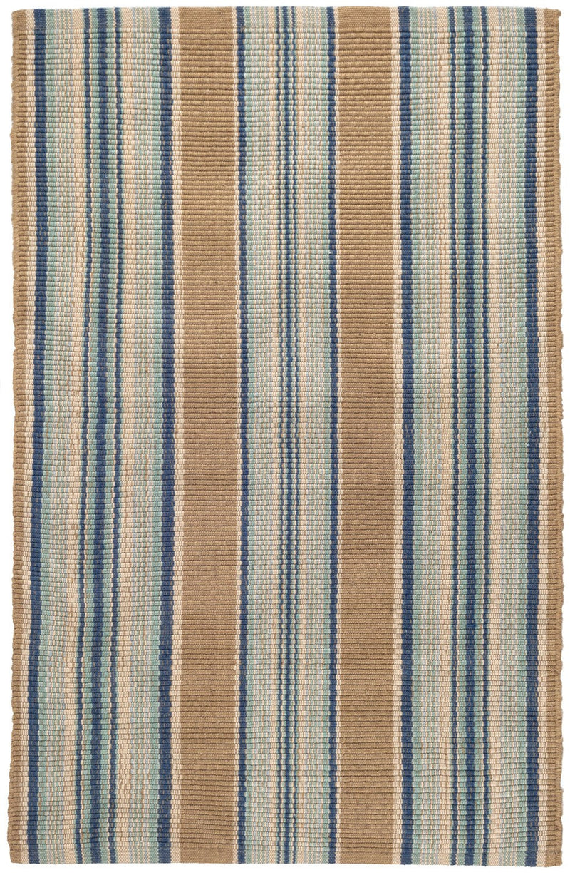 media image for blue heron stripe indoor outdoor rug by annie selke da142 1014 1 216