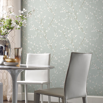 product image for Blue Cherry Blossom Peel & Stick Wallpaper by RoomMates for York Wallcoverings 49