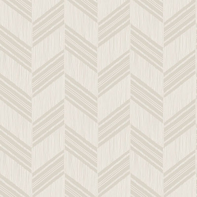product image of Boho Chevron Stripe Stringcloth Wallpaper in Cinder Grey and Ivory from the Boho Rhapsody Collection by Seabrook Wallcoverings 572