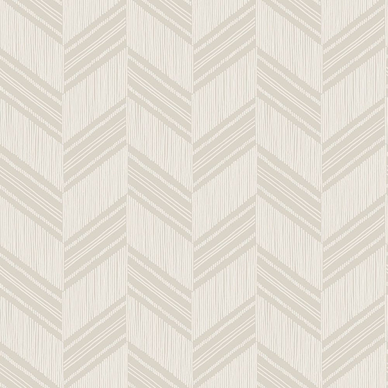 media image for Boho Chevron Stripe Stringcloth Wallpaper in Cinder Grey and Ivory from the Boho Rhapsody Collection by Seabrook Wallcoverings 291