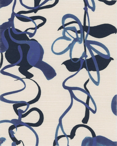 product image of Bossa Grasscloth Cobalt Wallpaper 511