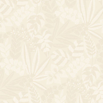 product image of Botanica Striped Leaves Wallpaper in Sand Dune and Ivory from the Boho Rhapsody Collection by Seabrook Wallcoverings 571