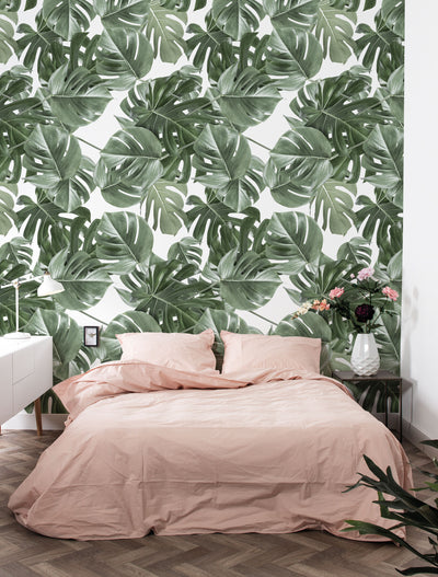 product image for Botanical Wallpaper Monstera White by KEK Amsterdam 4